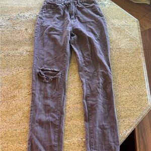 Distressed Gray Jeans